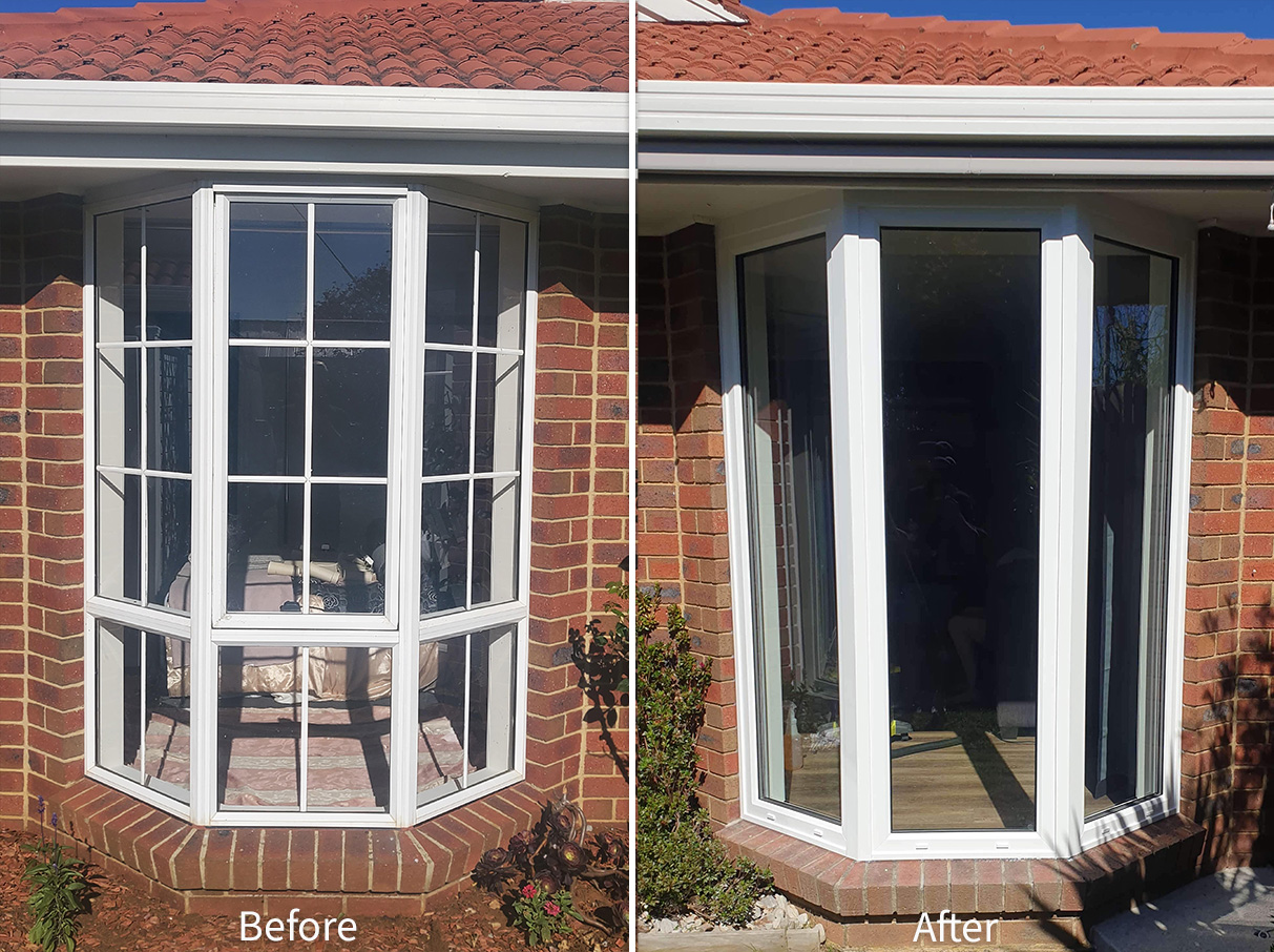 Client Review- UPVC Double Glazed Bay & Corner Windows before and after installation made by APS Double Glazing Melbourne