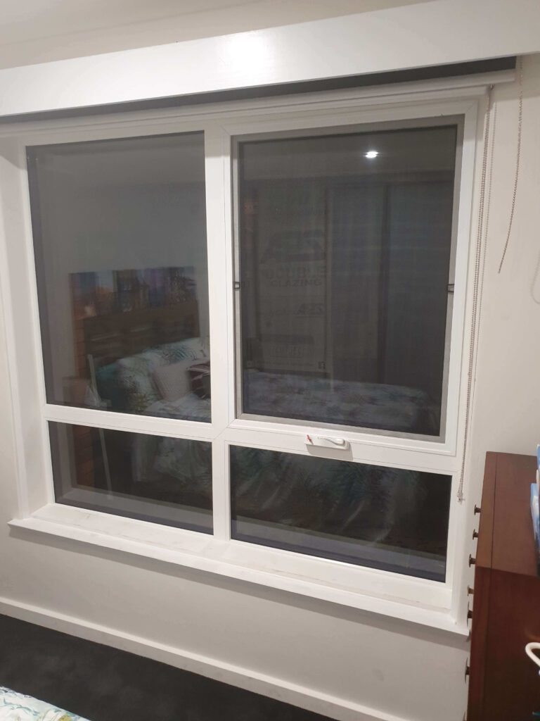 UPVC Awning Window with white frame at APS Double Glazing