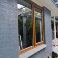 UPVC Casement Windows with woodgrain frame at APS Double Glazing