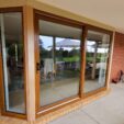 Sliding and Patio Doors with woodgrain colour frame at APS Double Glazing